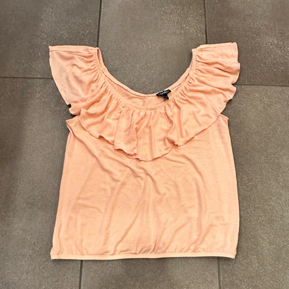 Light Coral/Pink Express S Top - Off The Shoulder or Tank